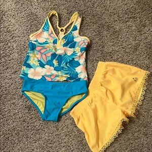 Colorful Girls size 10-12 Swim Set- Gerry